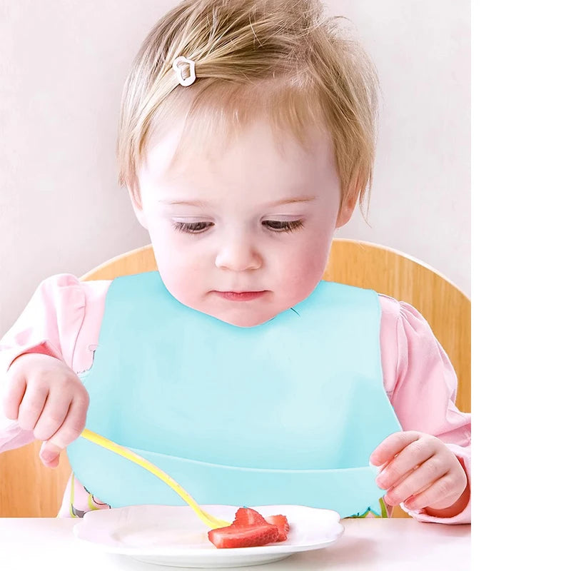 Babador de silicone à prova d'água para bebês