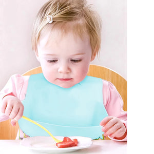 Babador de silicone à prova d'água para bebês