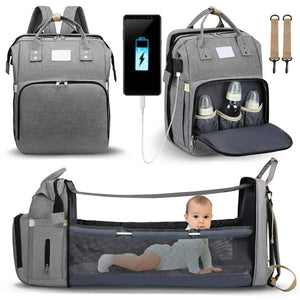 Mochila multi funções dobrável, com berço de bebê portátil