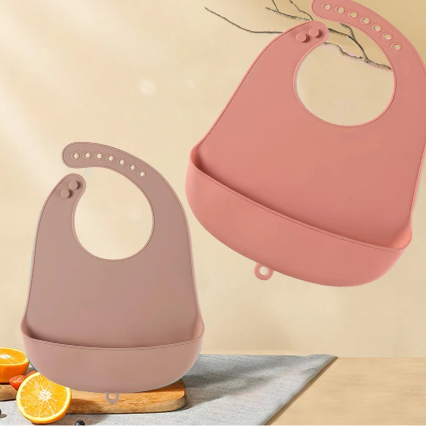 Babador de silicone à prova d'água para bebês