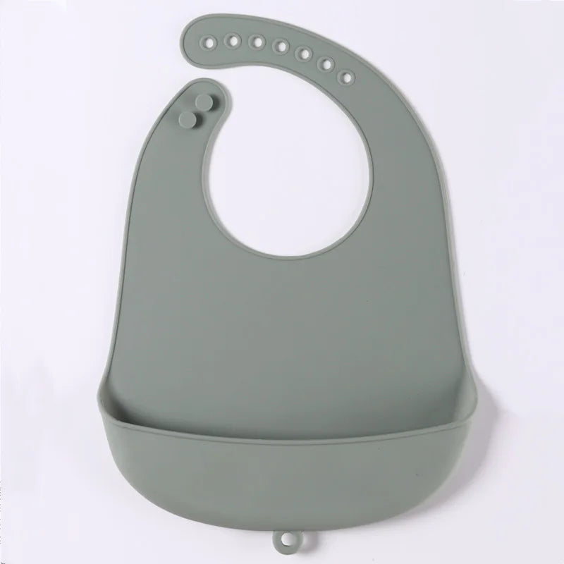 Babador de silicone à prova d'água para bebês